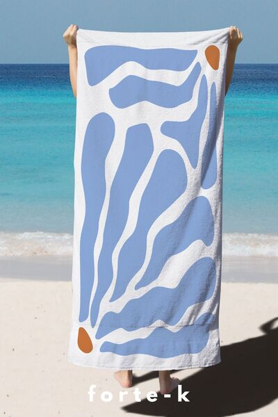 Fortek Home Πετσέτα θαλάσσης μεγάλου μεγέθους 75*150 CM - Καλοκαίρι