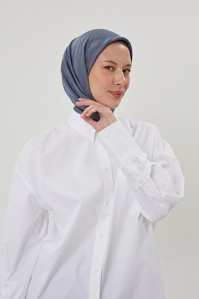 Madame Polo Smoked Pattern Silky Jacquard Nova Scarf Wave - Simple and Stylish