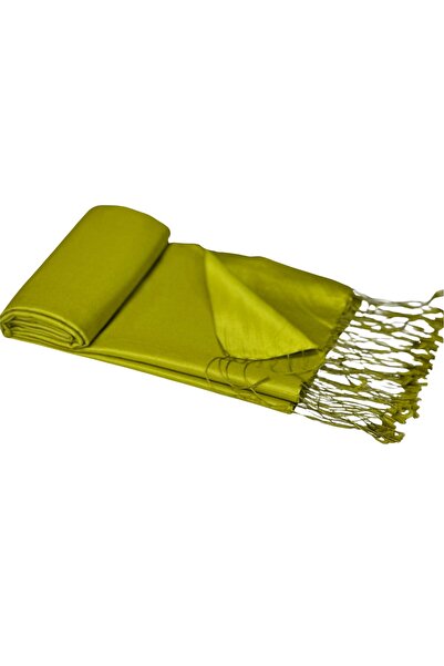 PURE SİLK Pure Silk İpek Şal % Yüz İpek Açık Fıstık Yeşili