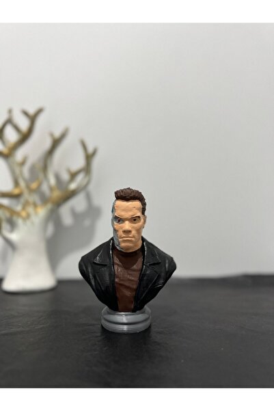 Terminatör T-800 Büst Figür Boyalı 11cm 3d