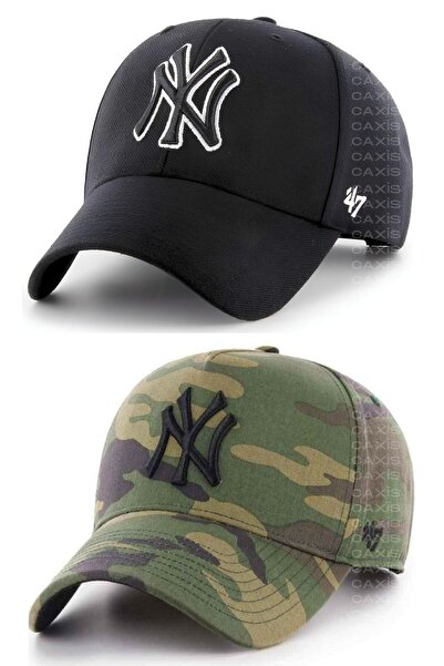 GYES Spor Ny Şapka Unisex 2'li Takım Arkası Cırtlı Ayarlanabilir