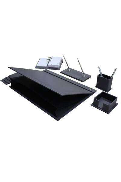 SÜMEN DÜNYASI 7-Piece Gray Antrensisit Desk Set - Seven Pieces with Lid and Pen