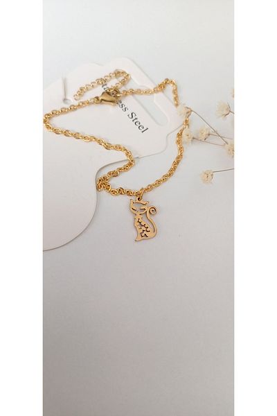 Feride Steel Anklet 316L Unalterable Color Guaranteed Water and Pool Use Antiallergic