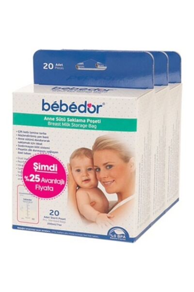 Bebedor Breast Milk Storage Bag 20 x 3pcs