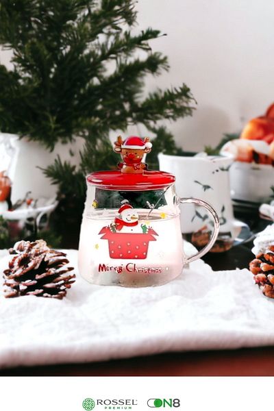 Rossel Premium Felix Merry Glass Mug with Deer-New Year