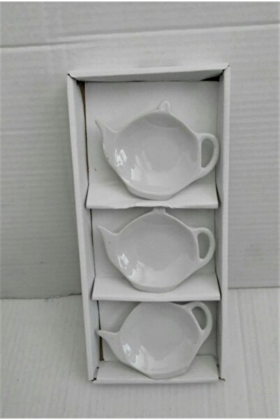 Genel Markalar Leva Porselen Süzgeç Altlığı Demlik 3'lü