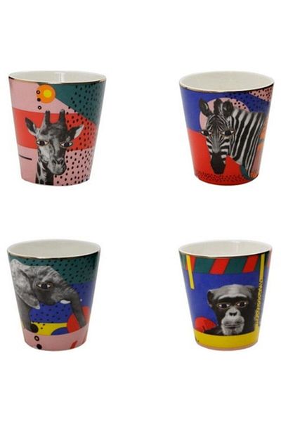 Porland Wild Life 4-Piece Glass Set 320cc
