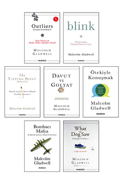 MediaCat Kitapları Outliers Blink Tipping Point Davut ve Golyat Ötekiyle Konuşmak Bombacı Mafya What The Dog Saw 7li Se
