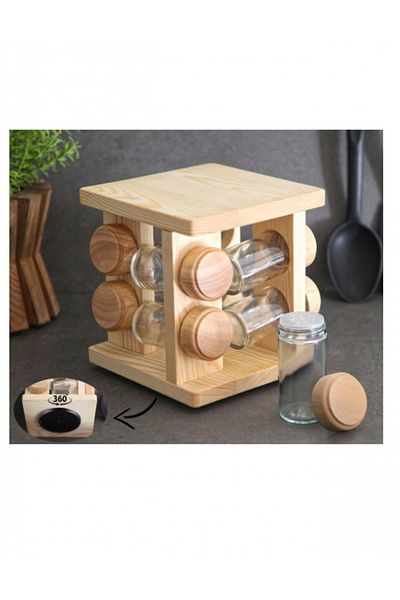 GÖNÜL 8-Piece Spice Set with Rotation - Collection