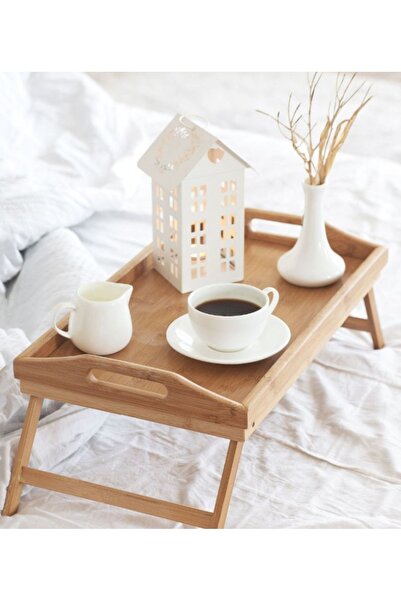 Rossel Premium صينية قابلة للطي من الخيزران