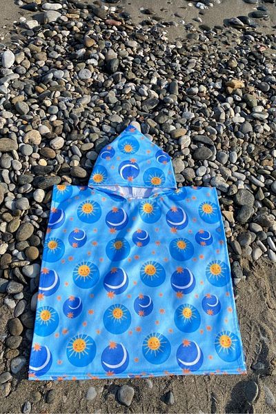 Dotamess Children's Poncho Beach Towel - Sea Towel