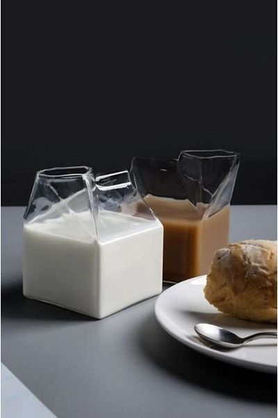 Rossel Premium 2-Piece Borosilicate Milk Box Cup KRD-3228