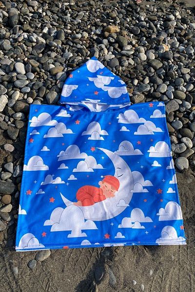 Dotamess Children's Poncho Beach Towel - Sea Towel