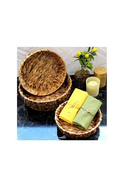 Rossel Premium 3-Piece Round Wicker Basket