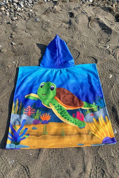 Dotamess Children's Poncho Beach Towel - Sea Towel