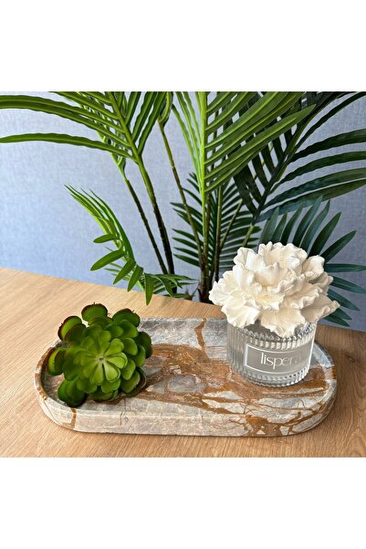 LİSPERA منظم الحمام البيضاوي من الرخام Galapagos - منظم رخام فاخر للعرض