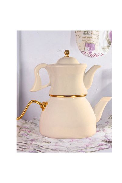 Miss Betty Enameled Ivory Teapot