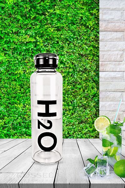 Rossel Premium 500ml Borosilicate Glass Flask - Black