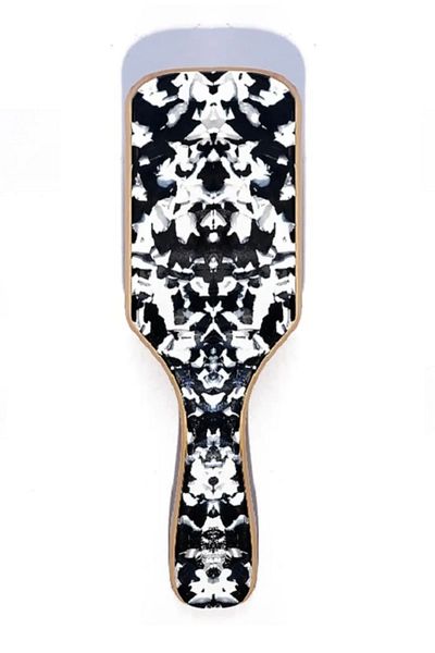 Roberta Lorenz black and white bamboo comb