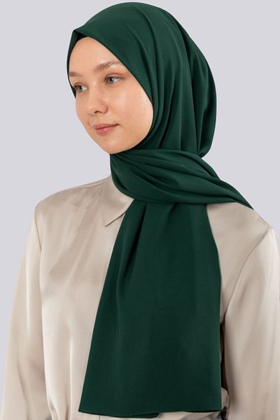 hijabchi Imported Medina Silk Shawl Soie De Medina Medinasilk Shawl Evening Dress Shawl - Emerald