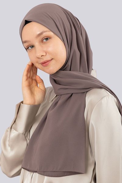 hijabchi Εισαγόμενο Μεταξωτό Σάλι Medine Soie De Medine Medinasilk Σάλι βραδινό φόρεμα - Tan