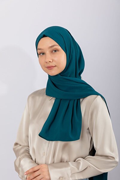 hijabchi Εισαγόμενο μετάξι Medina - Πράσινο Βενζίνης