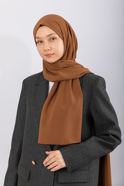 hijabchi Εισαγόμενο μετάξι Medina - Milk Coffee