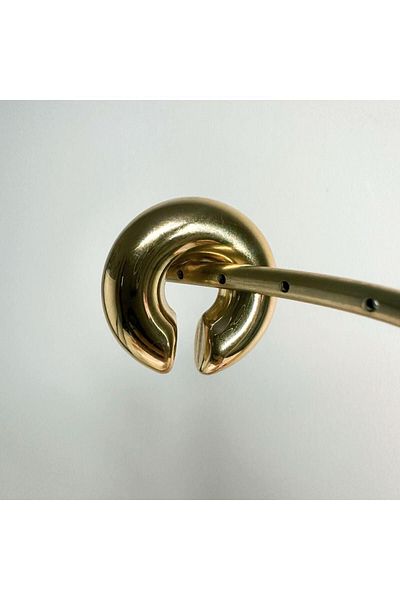 Juno Studio Earl 316 L Steel Gold Colored Plain Model Women's Earcuff