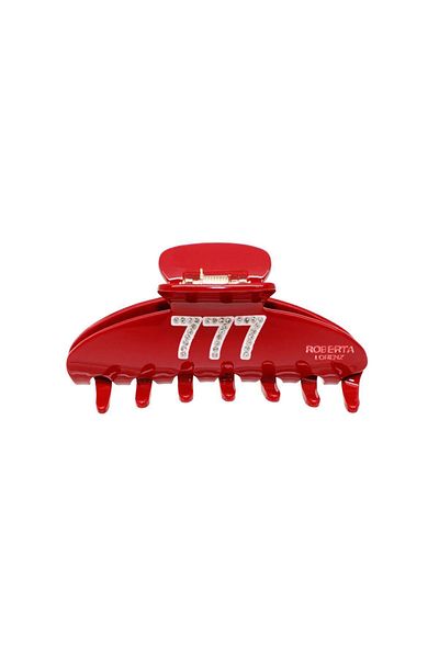 Roberta Lorenz 777 Jewelled Red Latch Buckle Bringing Luck, Bone Material