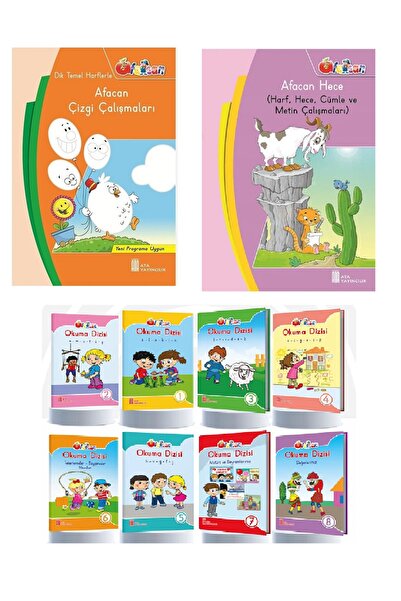 Ata Yayıncılık 1.Sınıfa Hazırlık Seti (Çizgi Çalışmaları+Afacan Hece+8 li Oku...