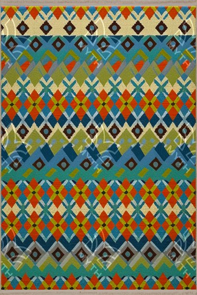 Rugs Modern Halı قاعدة منسوجة ذات طابع هندسي متعدد الألوان ومبتكرة وسجادة قاب...