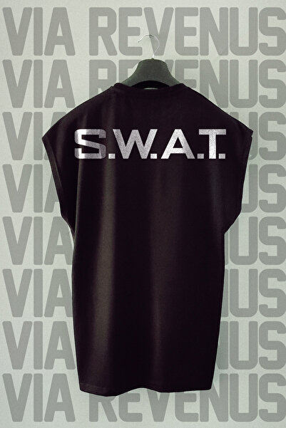 Vordevia Tricou sport cu imprimeu SWAT Back - Mâneci zero