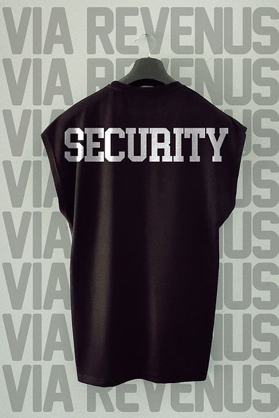 Vordevia SECURITY - Αθλητικό μπλουζάκι με στάμπα πλάτης