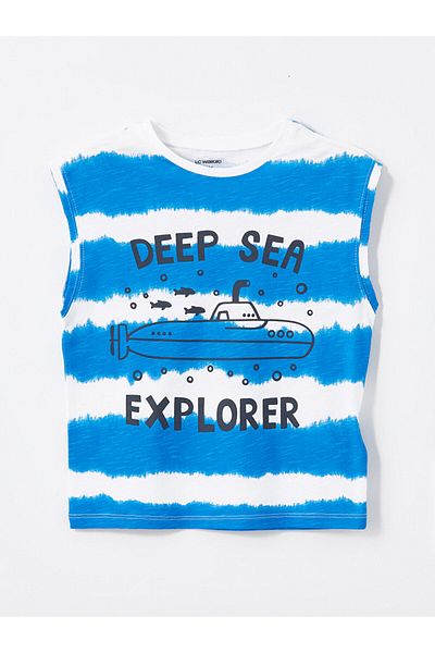 LC Waikiki Baby Boy Crew Neck Sleeveless Printed Undershirt - LCW