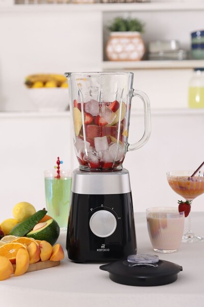 Karaca smothiler, milkshakeler, sebze suları Buz Kırıcı 1,5 Lt CAM Hazneli Smoothie Blender 1000w, Hediyeli