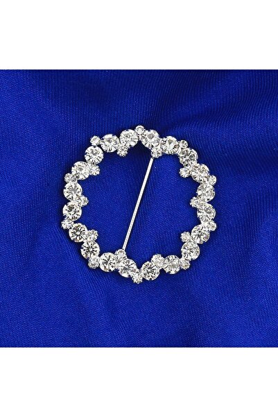 Lisre Ασημένια επιμεταλλωμένη πόρπη για βραδινό φόρεμα