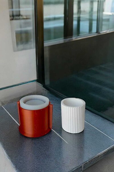 Milinza Saksı, Kalemlik Silikon Kalıbı, Beton Harcı, Taş Tozu , Alçı Döküm Ka...