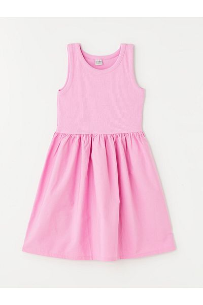 LC Waikiki LCW Mädchenkleid mit Rundhalsausschnitt