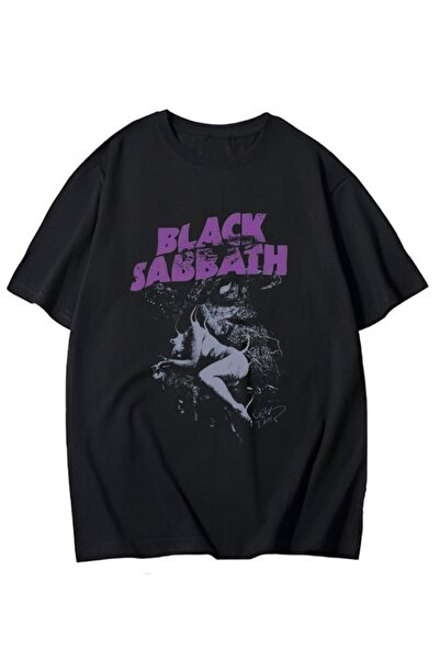 MAYDAY CULTURE Unisex Oversize Dtf Baskılı black sabbath