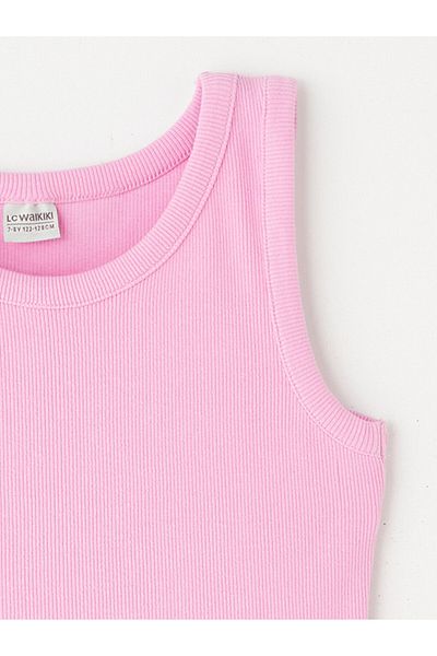 LC Waikiki LCW Mädchenkleid mit Rundhalsausschnitt