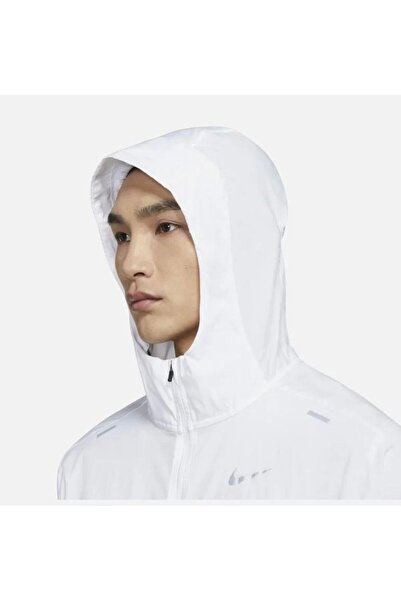 Nike Чоловіча куртка Nike Windrunner - біла, компактна, на повній блискавці, відновлювана куртка для бігу