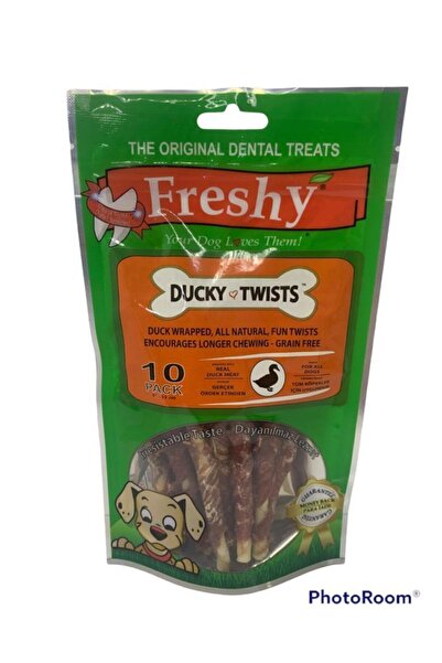 Freshy Ducky Twısts Gerçek Ördek Eti Sargılı Burgu Çubuklar Köpek Ödülü 10adet 90gr