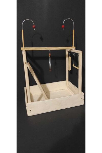 cotanakkafes Ahşap Kuş Oyun Parkı Alanı Katlana Bilir 25x18x36 Cm