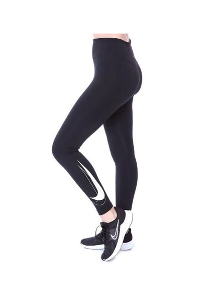 Nike Dri-Fit Swoosh Run Mid-Rise 7/8 Running Kadın Tayt dd5278-010