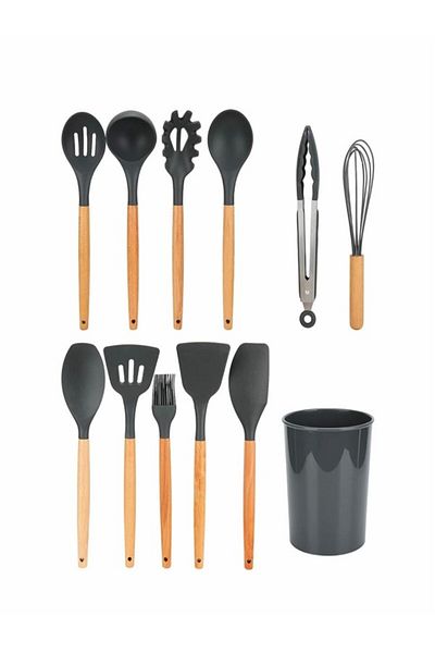 OSKAR FIRÇA 12 Piece Wooden Handle Italy Durable Spoon Set