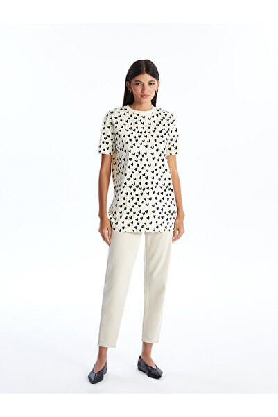 LC Waikiki LCW Crew nyakú női tunika - nyomtatott