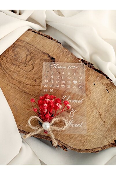DECORA HOBİ Şeffaf Pleksi Takvim Yaprağı Söz,nişan, Nikah, Kına Hediyesi ,ple...