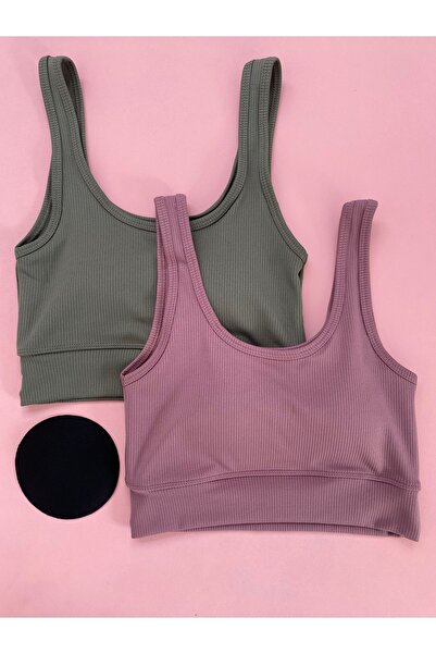 MODALİNOSA قميص داخلي نسائي مضلع - نصف قميص داخلي مكون من قطعتين، حزام سميك و...