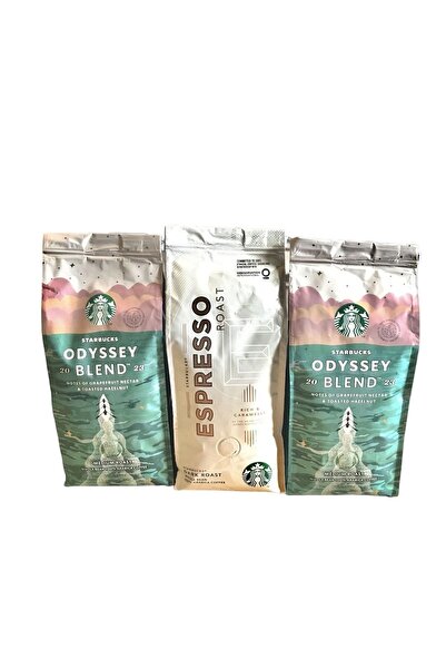 Starbucks خلاط أوديسي القهوة الأساسية 2x250 جرام وإسبريسو روست 250 جرام