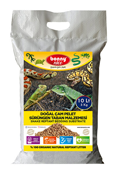 Bonny Nice Doğal Çam Pellet Sürüngen Taban Malzemesi 5 kg 9 lt